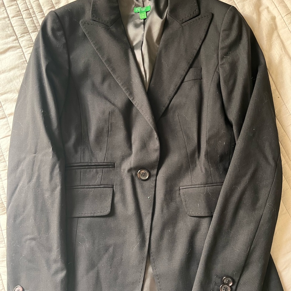 United Colors Of Benetton Black Single-Button Woman’s dress suit